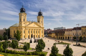 View of Debrecen city, Hungary.