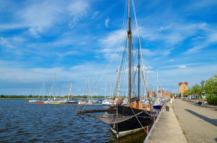 photo of Yachts in the harbor of Rostock, Mecklenburg-Vorpommern, Germany.