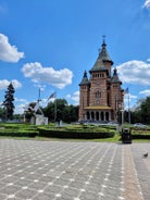 Photo of aerial view of the old Timisoara city center, Romania.