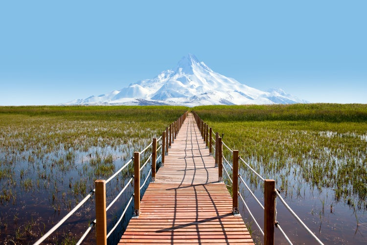 Photo of beautiful landscape next to Erciyes mountain, Kayseri, Turkey.