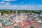 Photo of aerial view of Zamosc old town and city main square with town hall, Zamosc is a city in southeastern Poland.