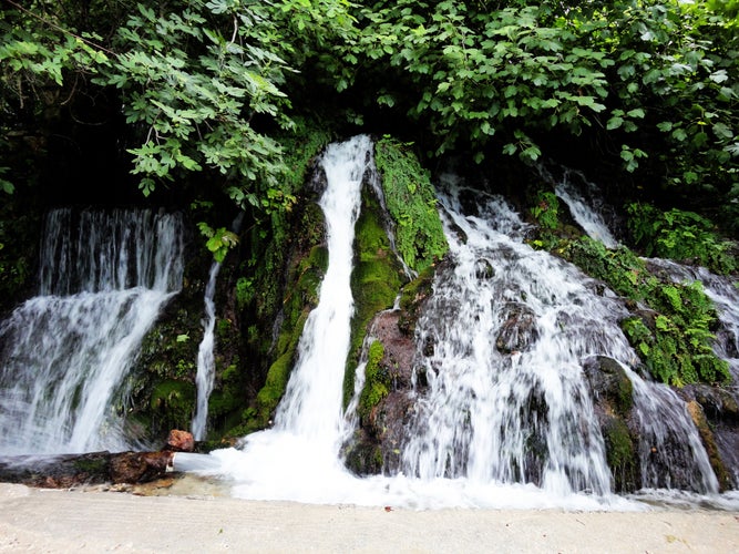 The unique and fascinating beauty of Harbiye (Daphne) waterfall. (Antakya - Turkey.