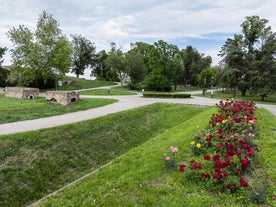 Photo of the Small Square piata mica, the second fortified square in the medieval Upper town of Sibiu city, Romania.