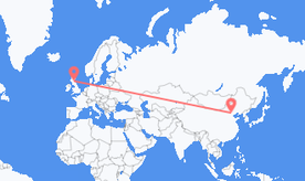 Flights from China to Scotland