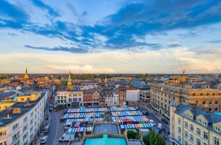 Photo of beautiful view of the city and university of Cambridge, United Kingdom.