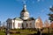 photo of morning view of Skellefteå landsförsamlings kyrka in Skellefteå, Sweden.