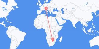 Flights from South Africa to Italy