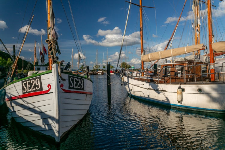 Picture of the old wooden ship's harbor, Aarhus, Denmark.