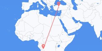 Flights from the Democratic Republic of the Congo to Turkey