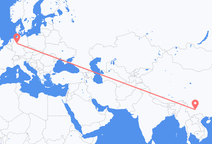 중국 쿤밍에서 출발해 독일 파더본에게(으)로 가는 항공편