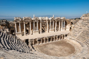 Photo of Selcuk town and ruins panorama as seen from citadel, Turkey.