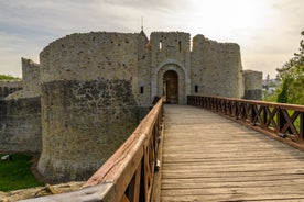 Photo of the Small Square piata mica, the second fortified square in the medieval Upper town of Sibiu city, Romania.