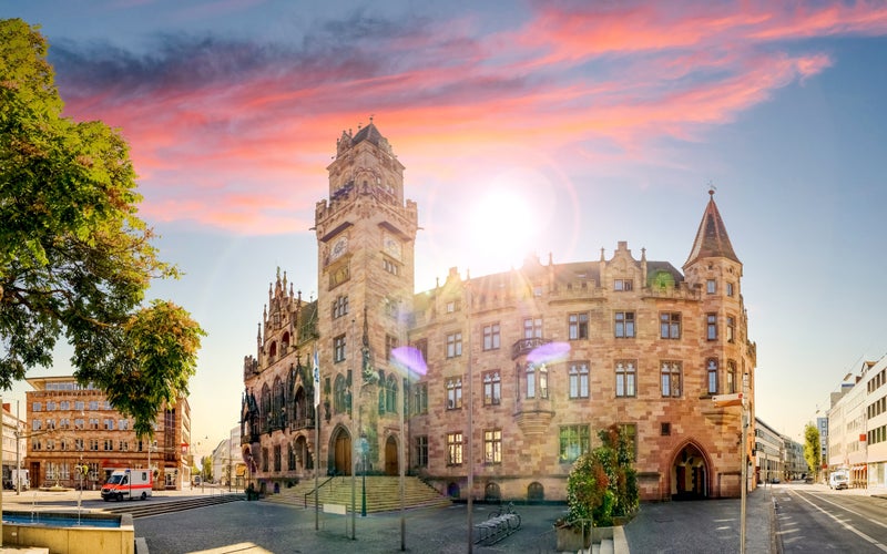 Photo of city hall, Old city of Saarbrücken, Germany.