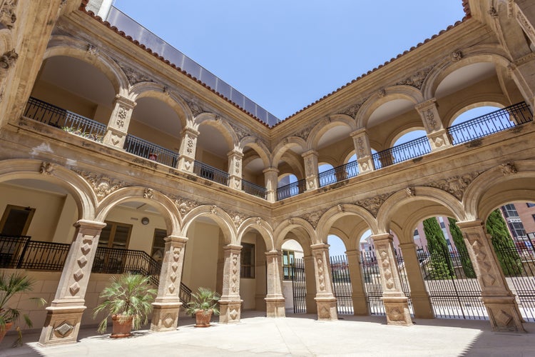 Photo of historic convent of La Merced in the old town of Lorca, Province of Murcia, Spain.