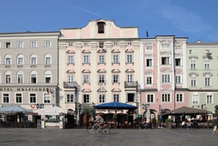 Linz, Austria. Panoramic view of the old town.