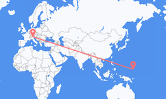 미크로네시아 추크 주에서 출발해 이탈리아 볼차노로(으)로 가는 항공편