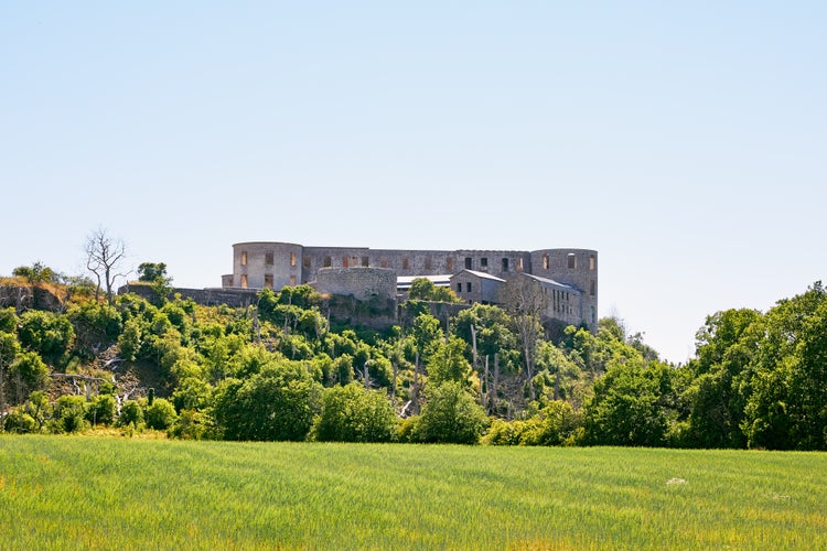 Sunny day at the Borgholm castle in Sweden.