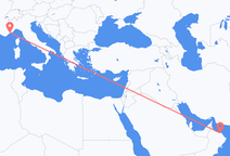 Flights from Muscat to Nice