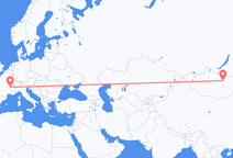 울란바토르에서 출발해 리옹으로 향하는 항공편