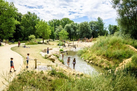 photo of view of Provinciedomein Kessel-Lo in the summer, Leuven, Belgium.