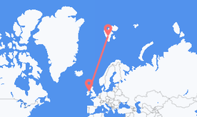 Flüge aus Spitzbergen und Jan Mayen nach Nordirland