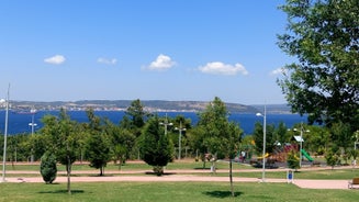 Photo of aerial view of Canakkale, Turkey.