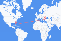 Vluchten van Bimini naar Istanboel