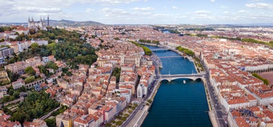 Saint Jean Castle and Cathedral de la Major and the Vieux port in Marseille, France.