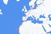 Flyg från Boa Vista (kommun i Brasilien, Roraima, lat 3,19, long -60,61) till Stockholm