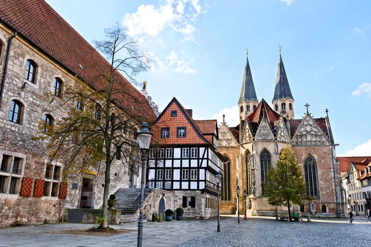 Photo of Fountain at city center of Brunswick (Braunschweig), Germany.