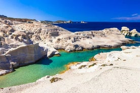 Crucero de medio día por la mañana Adamas-Kleftiko-Agia Kiriaki desde Milos