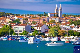 Photo of aerial view of beach Centinera in Banjole, Croatia.