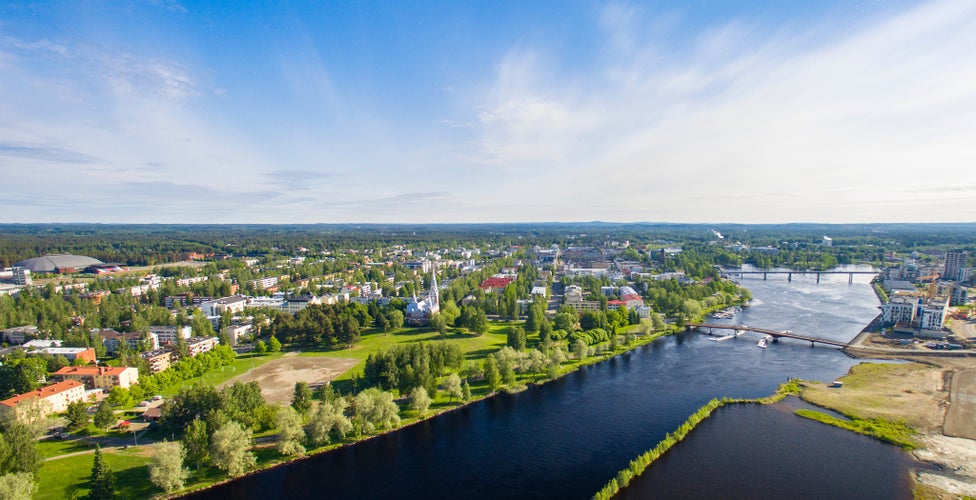 City Of Joensuu Landscape Sky Town Drone Above View