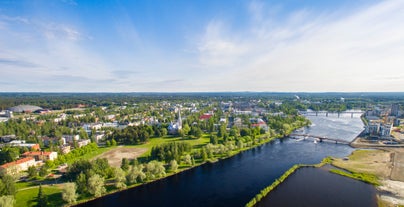 Photo of the town of Lappeenranta from the fortress Linnoitus.