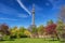 Photo of Petrin Lookout Tower in Prague, Czech Republic.