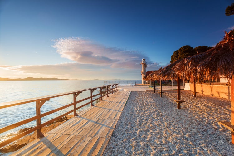 Photo of lighthouse in Zadar, Croatia.