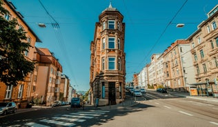 Photo of Tuebingen in the Stuttgart city ,Germany Colorful house in riverside and blue sky. 