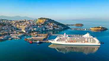 Photo of aerial view of Didim, Turkey.