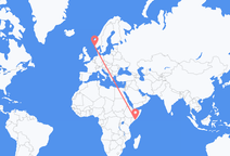 Vuelos de Mogadiscio a Stavanger