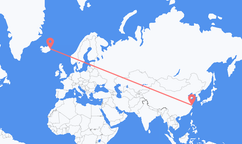Flights from Shanghai to Egilsstaðir