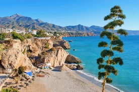 Photo of panoramic aerial view of Malaga on a beautiful summer day, Spain.