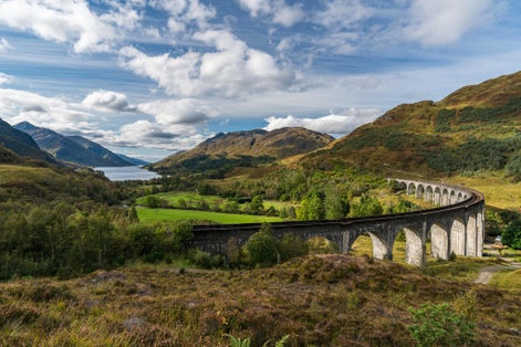 Photo of The Glenfinnan Viaduct is a whopping 380m long, making it the longest concrete railway bridge in Scotland, and it crosses the River Finnan at an impressive height of 30m.