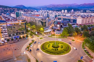 Podgorica milenium bridge in Montenegro.