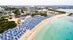 Photo of aerial bird's eye view of famous Makronissos beach coastline, Ayia Napa, Famagusta, Cyprus.