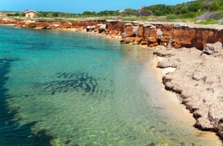 Photo of aerial view of town of Umag historic coastline architecture , archipelago of Istria region, Croatia.