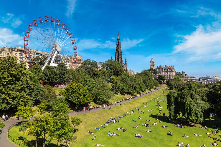 Photo of the Walter Scott Monument in Edinburgh in a beautiful summer day, Scotland, United Kingdom.