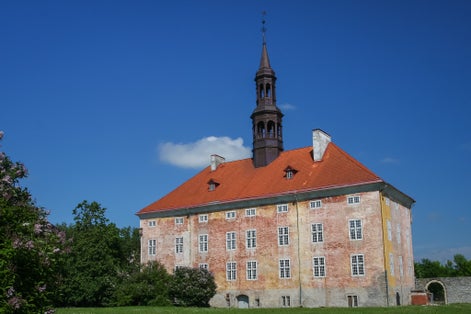 Photo of town hall of Narva, Estonia