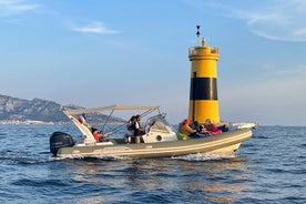 Båttur och solnedgång i Frioul-öarna Marseille