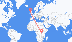 Flights from Burundi to Northern Ireland