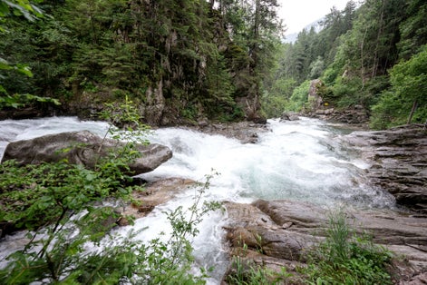 photo of view of Waterfall river in Groppensteinschlucht. Carinthia. Austria.